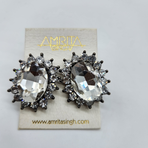 BREATHTAKING!!!! Amrita Singh Retired Necklace and Earrings Set!!! - Picture 7 of 8